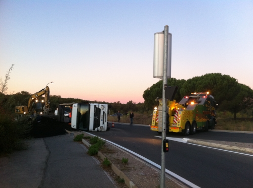 accident, transport, camion, rd65, cres